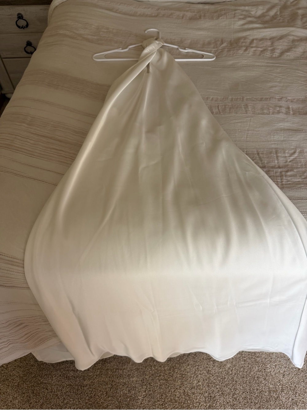 Show Me Your MuMu White Satin Halter Dress